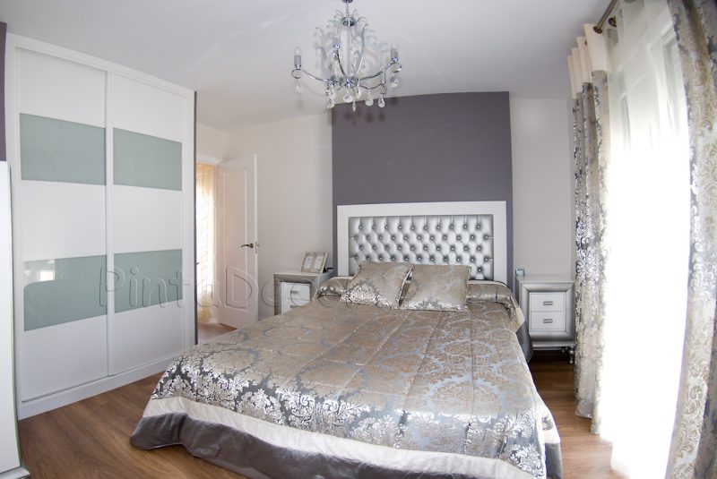 Dormitorio pintado en Madrid